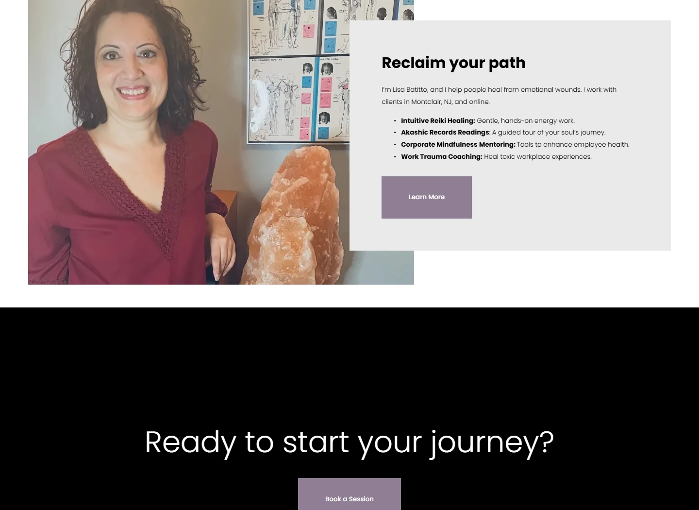 Enlightened Path Healing desktop website preview